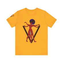 Load image into Gallery viewer, PVSSYISFRUIT™ Signature Tee – Galactic Energy Edition - Radiant Deep Red Lady