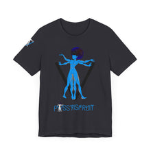 Load image into Gallery viewer, PVSSYISFRUIT™ Signature Tee – Galactic Energy Edition - Vibrant Cosmic Blue Lady