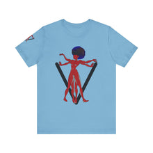 Load image into Gallery viewer, PVSSYISFRUIT™ Signature Tee – Galactic Energy Edition - Radiant Deep Red Lady