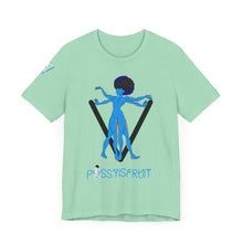 Load image into Gallery viewer, PVSSYISFRUIT™ Signature Tee – Galactic Energy Edition - Vibrant Cosmic Blue Lady