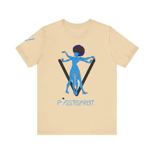 Load image into Gallery viewer, PVSSYISFRUIT™ Signature Tee – Galactic Energy Edition - Vibrant Cosmic Blue Lady