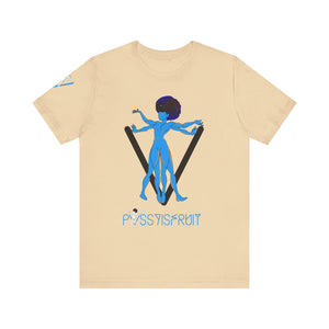 PVSSYISFRUIT™ Signature Tee – Galactic Energy Edition - Vibrant Cosmic Blue Lady
