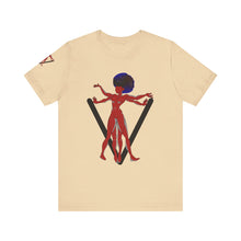 Load image into Gallery viewer, PVSSYISFRUIT™ Signature Tee – Galactic Energy Edition - Radiant Deep Red Lady