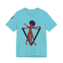 Load image into Gallery viewer, PVSSYISFRUIT™ Signature Tee – Galactic Energy Edition - Radiant Deep Red Lady