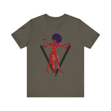 Load image into Gallery viewer, PVSSYISFRUIT™ Signature Tee – Galactic Energy Edition - Radiant Deep Red Lady