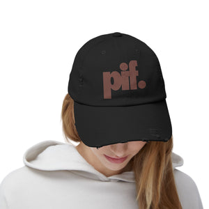 PIF Log Hat - Unisex Distressed Cap