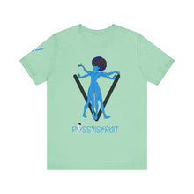 Load image into Gallery viewer, PVSSYISFRUIT™ Signature Tee – Galactic Energy Edition - Vibrant Cosmic Blue Lady