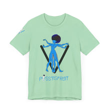 Load image into Gallery viewer, PVSSYISFRUIT™ Signature Tee – Galactic Energy Edition - Vibrant Cosmic Blue Lady