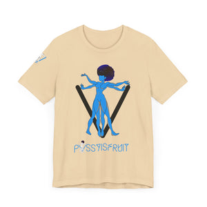 PVSSYISFRUIT™ Signature Tee – Galactic Energy Edition - Vibrant Cosmic Blue Lady