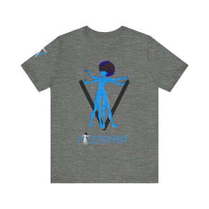 PVSSYISFRUIT™ Signature Tee – Galactic Energy Edition - Vibrant Cosmic Blue Lady