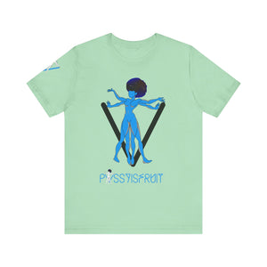 PVSSYISFRUIT™ Signature Tee – Galactic Energy Edition - Vibrant Cosmic Blue Lady