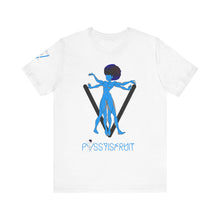 Load image into Gallery viewer, PVSSYISFRUIT™ Signature Tee – Galactic Energy Edition - Vibrant Cosmic Blue Lady