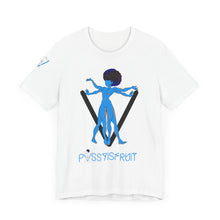 Load image into Gallery viewer, PVSSYISFRUIT™ Signature Tee – Galactic Energy Edition - Vibrant Cosmic Blue Lady