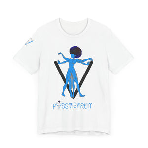 PVSSYISFRUIT™ Signature Tee – Galactic Energy Edition - Vibrant Cosmic Blue Lady
