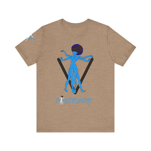 PVSSYISFRUIT™ Signature Tee – Galactic Energy Edition - Vibrant Cosmic Blue Lady