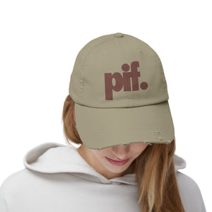 PIF Log Hat - Unisex Distressed Cap