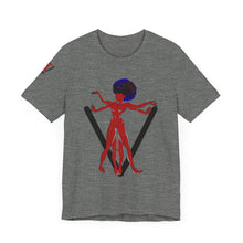 Load image into Gallery viewer, PVSSYISFRUIT™ Signature Tee – Galactic Energy Edition - Radiant Deep Red Lady