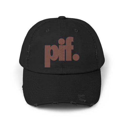 PIF Log Hat - Unisex Distressed Cap