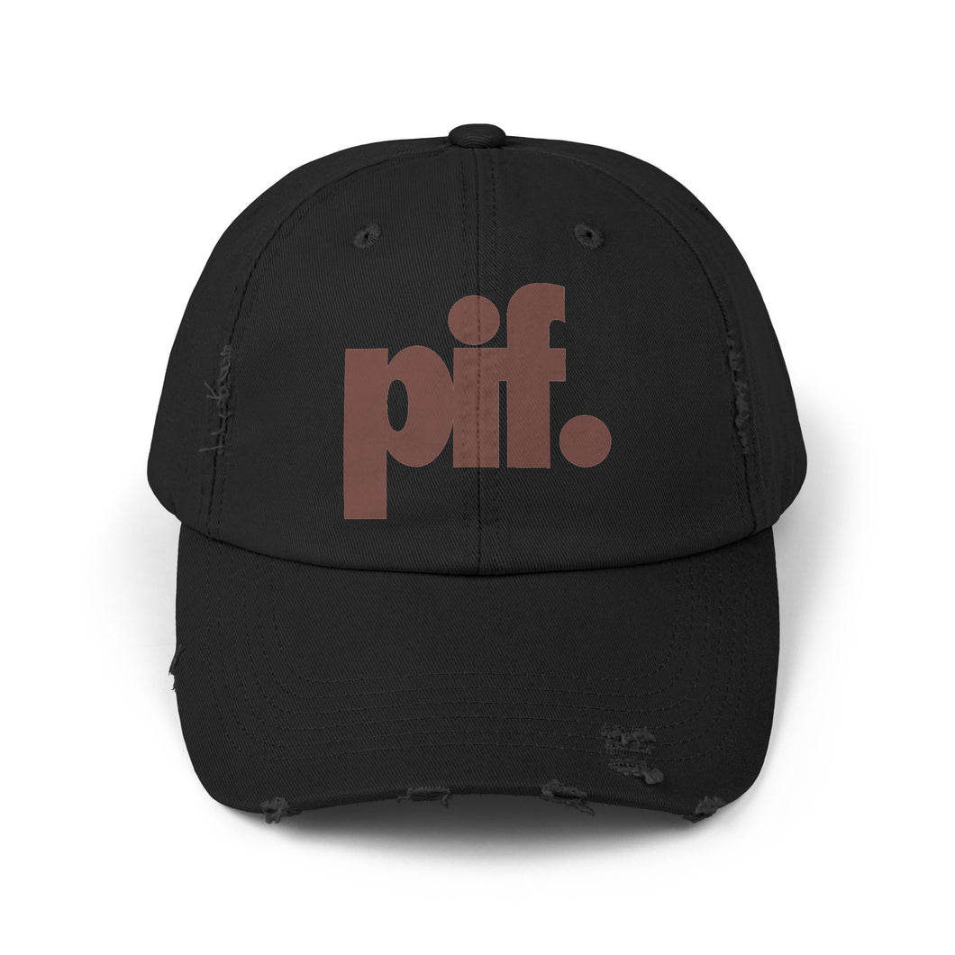 PIF Log Hat - Unisex Distressed Cap