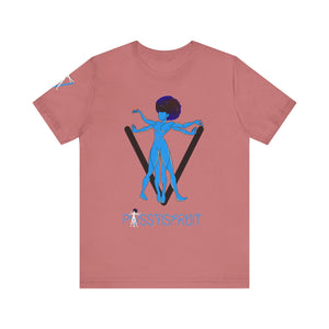PVSSYISFRUIT™ Signature Tee – Galactic Energy Edition - Vibrant Cosmic Blue Lady