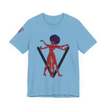 Load image into Gallery viewer, PVSSYISFRUIT™ Signature Tee – Galactic Energy Edition - Radiant Deep Red Lady