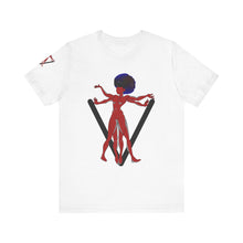 Load image into Gallery viewer, PVSSYISFRUIT™ Signature Tee – Galactic Energy Edition - Radiant Deep Red Lady