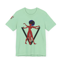 Load image into Gallery viewer, PVSSYISFRUIT™ Signature Tee – Galactic Energy Edition - Radiant Deep Red Lady