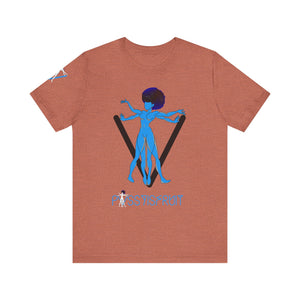 PVSSYISFRUIT™ Signature Tee – Galactic Energy Edition - Vibrant Cosmic Blue Lady