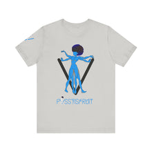 Load image into Gallery viewer, PVSSYISFRUIT™ Signature Tee – Galactic Energy Edition - Vibrant Cosmic Blue Lady
