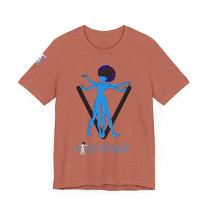 PVSSYISFRUIT™ Signature Tee – Galactic Energy Edition - Vibrant Cosmic Blue Lady