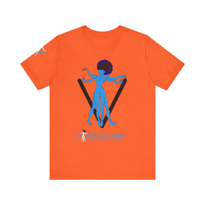 PVSSYISFRUIT™ Signature Tee – Galactic Energy Edition - Vibrant Cosmic Blue Lady