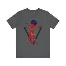 Load image into Gallery viewer, PVSSYISFRUIT™ Signature Tee – Galactic Energy Edition - Radiant Deep Red Lady