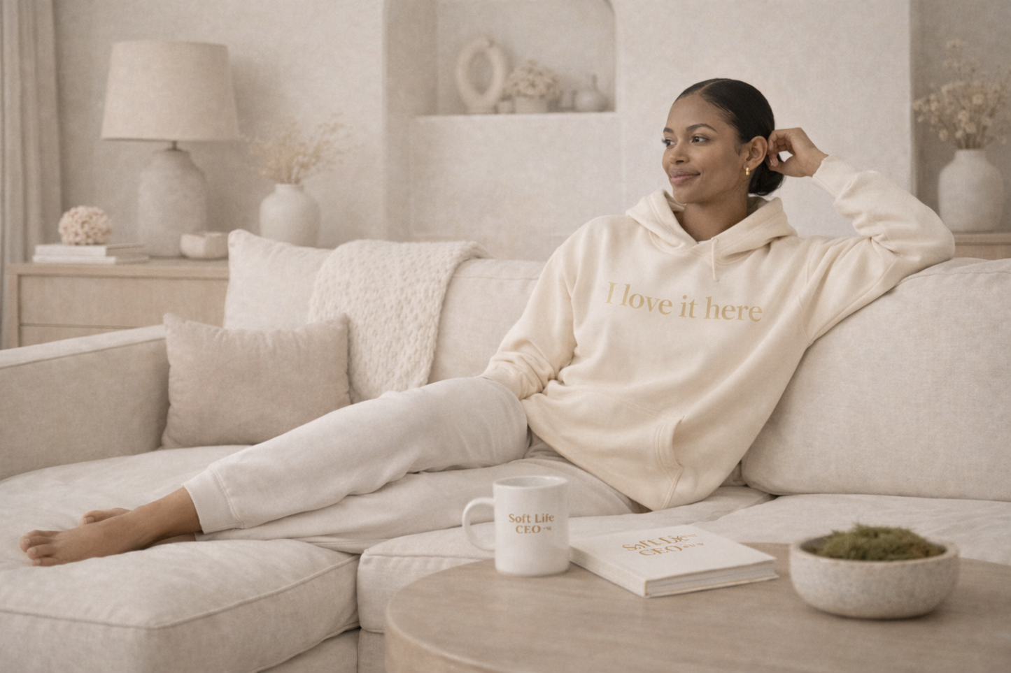 "I love It Here"  Hoodie + Soft Life CEO™