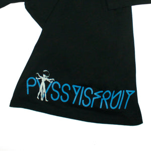 PUSSYISFRUIT® Mens Universal Afro Woman Tee (Black)