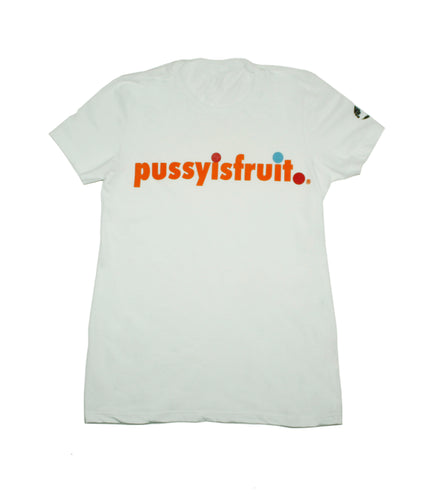 PUSSYISFRUIT® Ladies Trademark Tee (White)