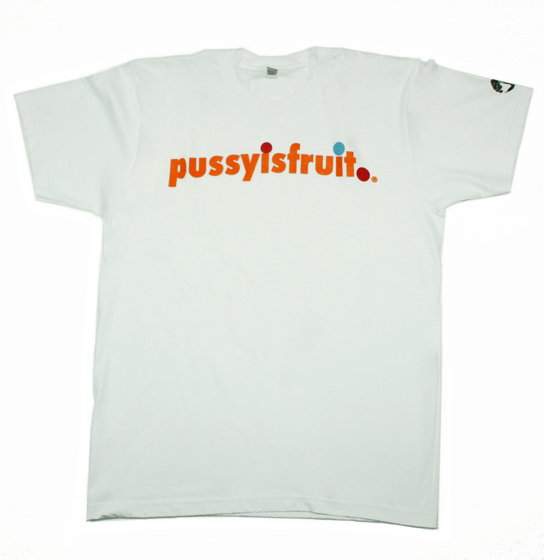 PUSSYISFRUIT® Mens Trademark Tee (White)