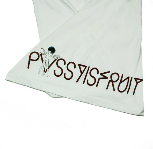 PUSSYISFRUIT® Mens Universal Afro Woman Tee (White)